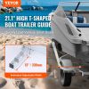 VEVOR Marine Trailer Assistant, 27.6' Flexibly Adjustable Bunk Guide-Ons, Pair of Durable Steel Support Poles, Robust Roller Guide