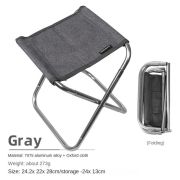 Outdoor folding chairs aluminum alloy fishing chairs (select: Outdoor folding chairs-gray)