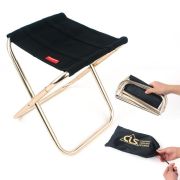 Outdoor folding chairs aluminum alloy fishing chairs (select: Outdoor folding chairs-black)