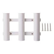 Goture Boat Fishing Rod Holder; 3 Rod Tube Plastic Holder Fishing Tackle Tool (Color: White)