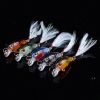 5pcs Fishing Lures With Leather; Artificial Hard Crankbait With 3D Eyes For Freshwater And Saltwater