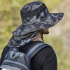 Fishing Hat; Waterproof Sun Protection Boonie Hat For Outdoor Safari Hunting Hiking Gardening
