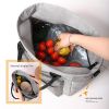 Durable Thermal Snacks Organizer Insulated Wide-Open Drinks Holder Lunch Bag Work Beach Fishing Men Adults Made Polyester